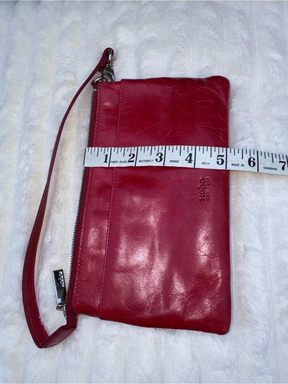 HOBO Red Leather Mara Crossbody Shoulder Bag